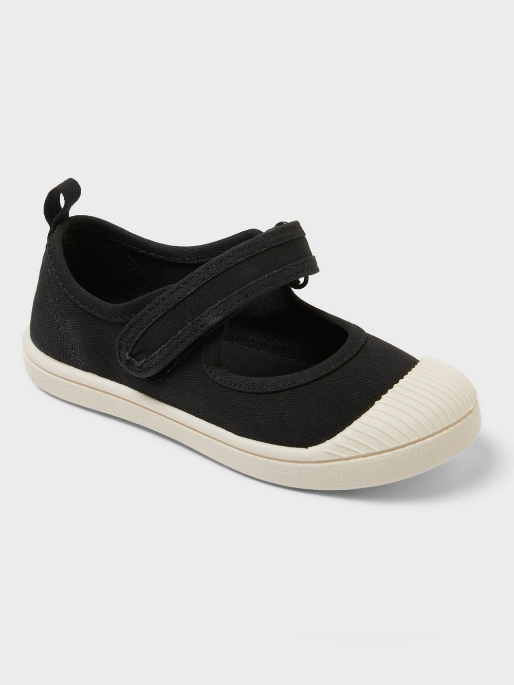 Cat & Jack Black Canvas Mary Jane Shoes with White Toe Cap Various Sizes